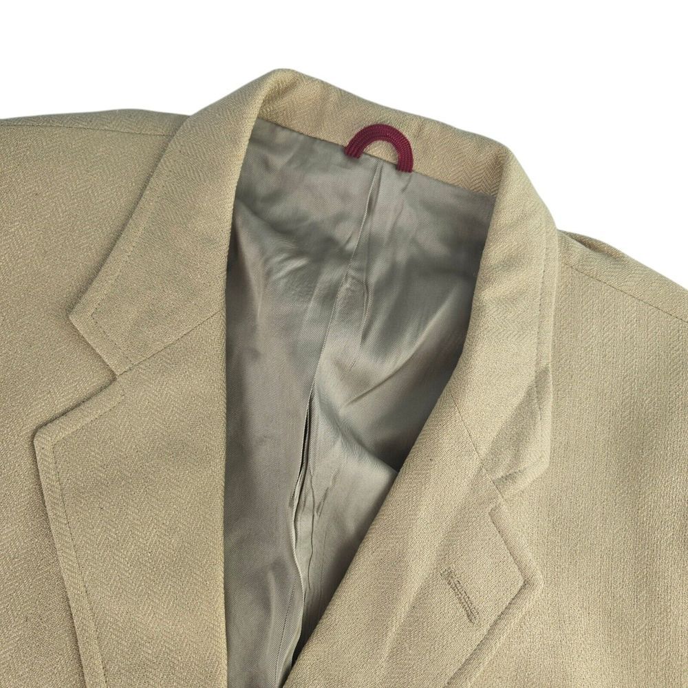 Jos. A Bank Mens 44R Beige Silk 2 Button Single Vent Blazer Sport Coat Jacket